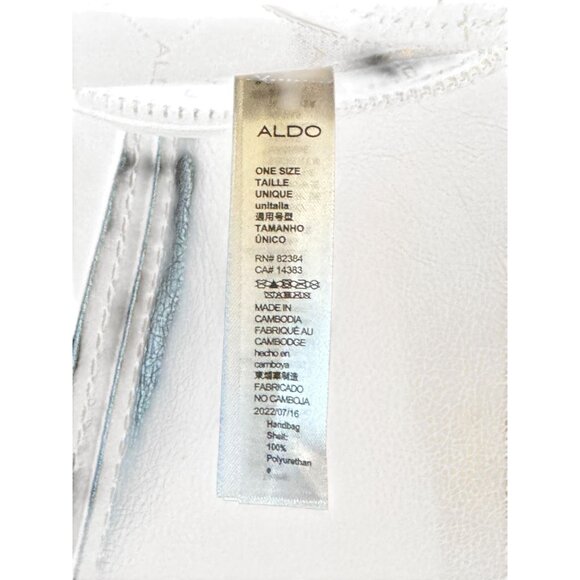 Aldo Black Textured Dome Satchel Handbag & Wallet Pouch - Picture 8 of 8